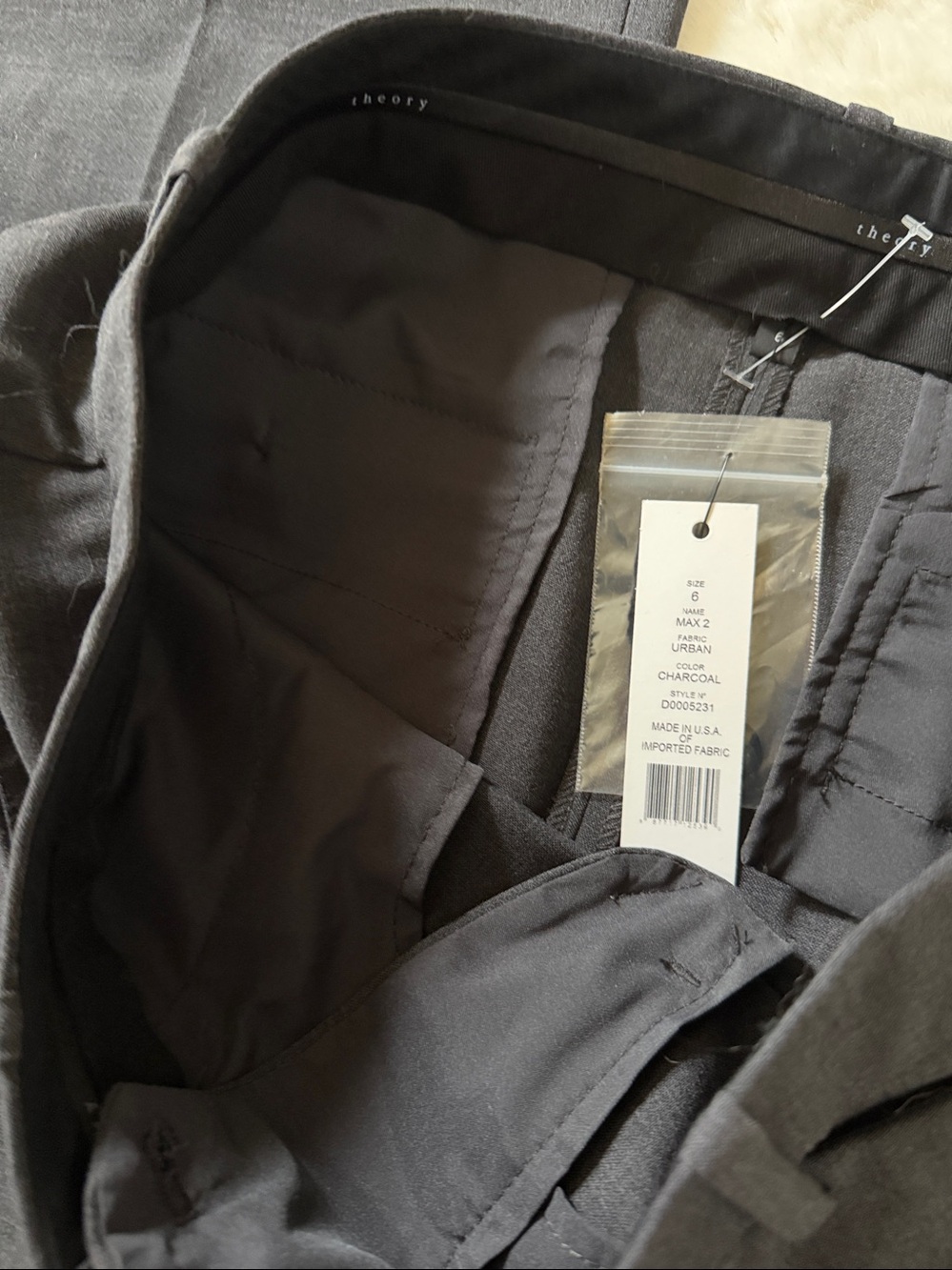 NWT $275 Theory Straight-Leg Wool Blend Dress Pants - Picture 12 of 12